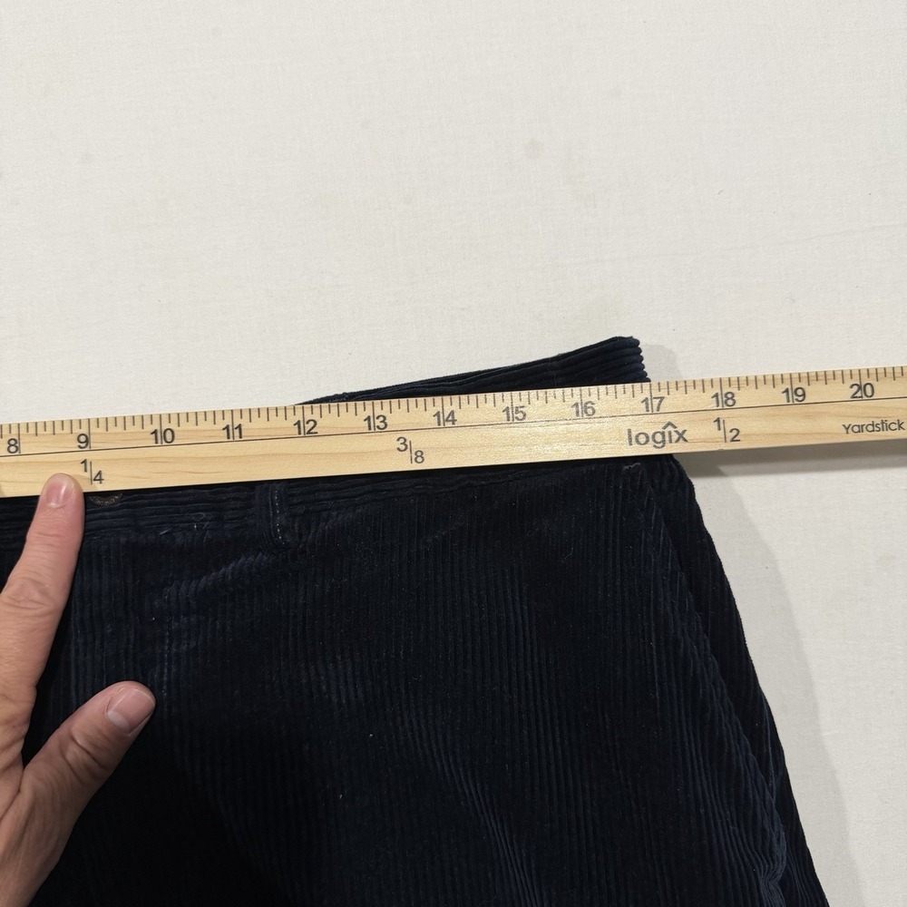 Vintage Y2K Polo Ralph Lauren Navy Corduroy Pants Mens 34x32 Straight Flat Front - Picture 7 of 10